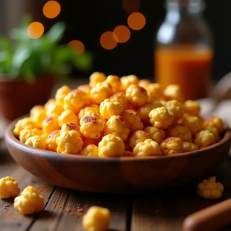 Palomitas de Maíz Bañadas en Queso Cheddar y Polvo de Barbacoa: Snack para el Maratón de Series