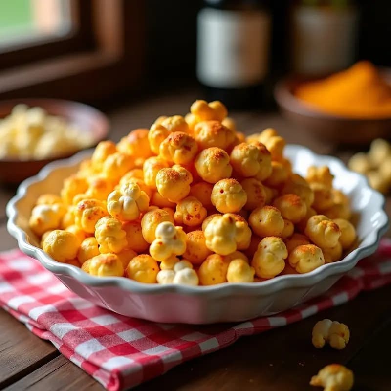 Palomitas de Maíz con Queso Nacho y Polvo de Chile: Snack Picante para Maratones de Películas