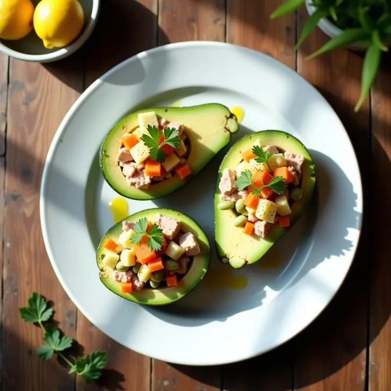 Palta Rellena de Atún y Ensalada Rusa: Receta Peruana en 10 Minutos
