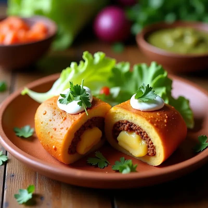 Pambazo Relleno de Papa y Chorizo Vegano: Receta Mexicana en Airfryer sin Fritura