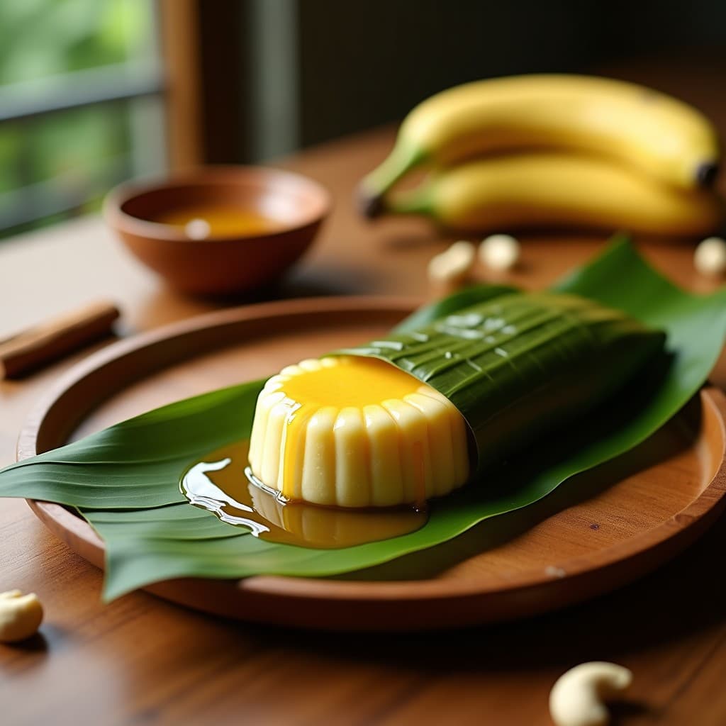 Pamonha de Green Banana con Queso Vegano y Miel de Yacón: Receta Brasilera Sin Horno y Sin Azúcar