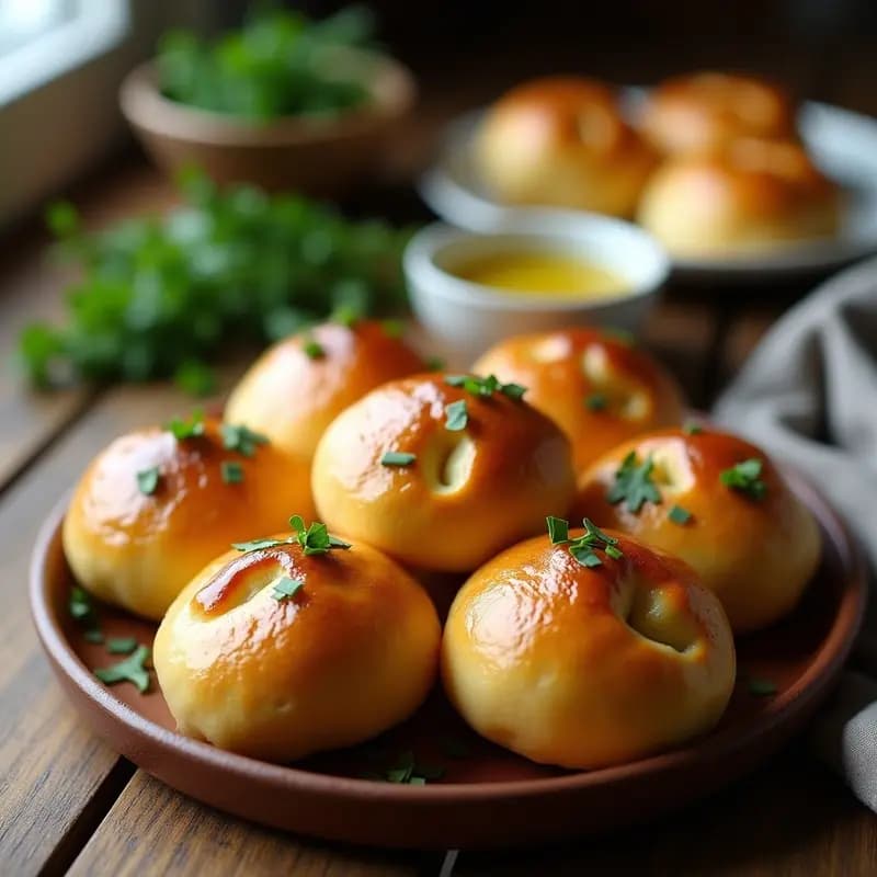 Pampushky ucranianos de ajo y hierbas: Aperitivo Sin Gluten en Airfryer