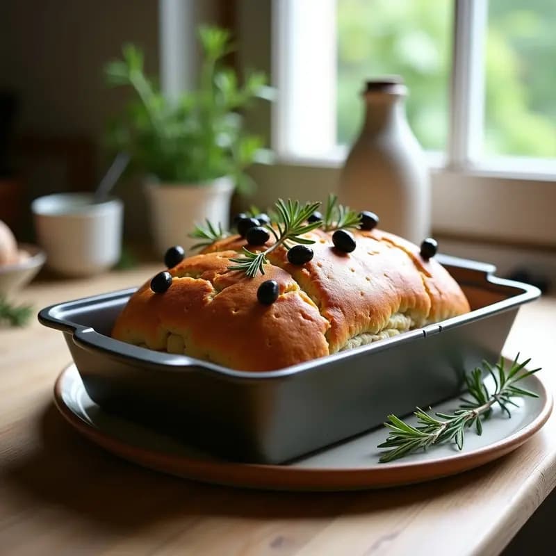Pan de Aceitunas y Romero: Receta Francesa Sin Gluten y Vegana en Thermomix