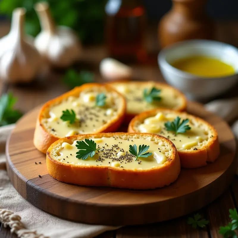 Pan de Ajo con Queso Parmesano y Hierbas Provenzales: Acompañamiento Francés en Airfryer