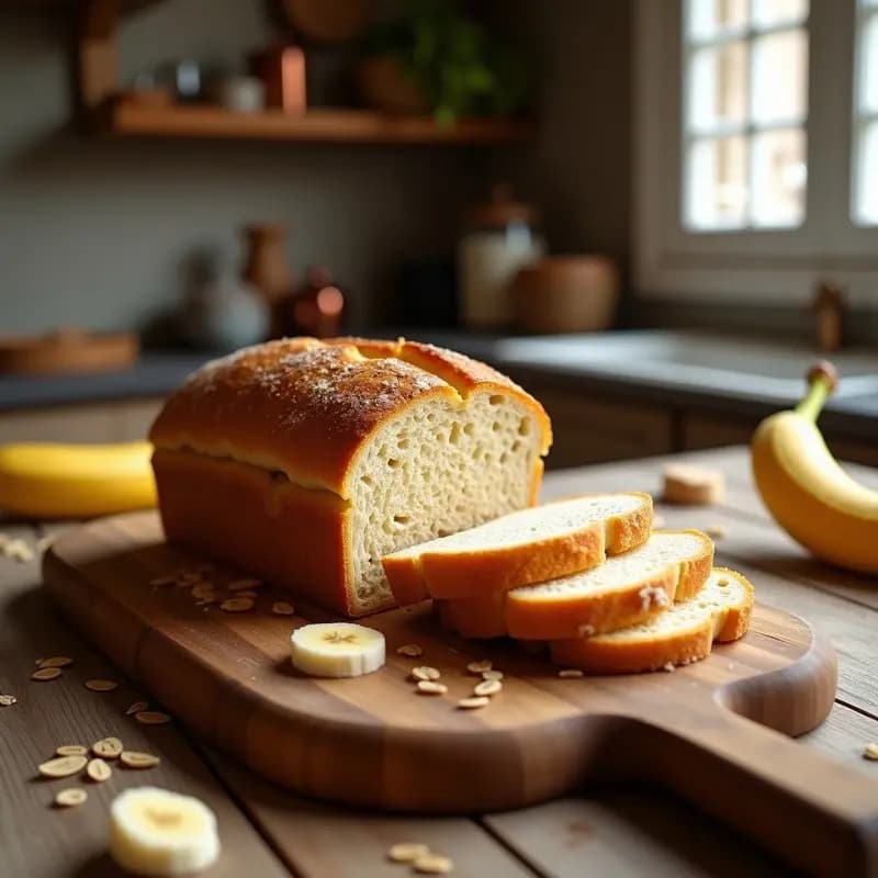 Pan de Banano y Avena Sin Harina: Desayuno Saludable en 5 Ingredientes