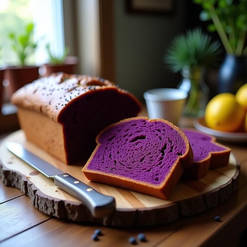 Pan de Batata Morada y Semillas de Chía: Desayuno Sin Gluten y Keto en 30 Minutos