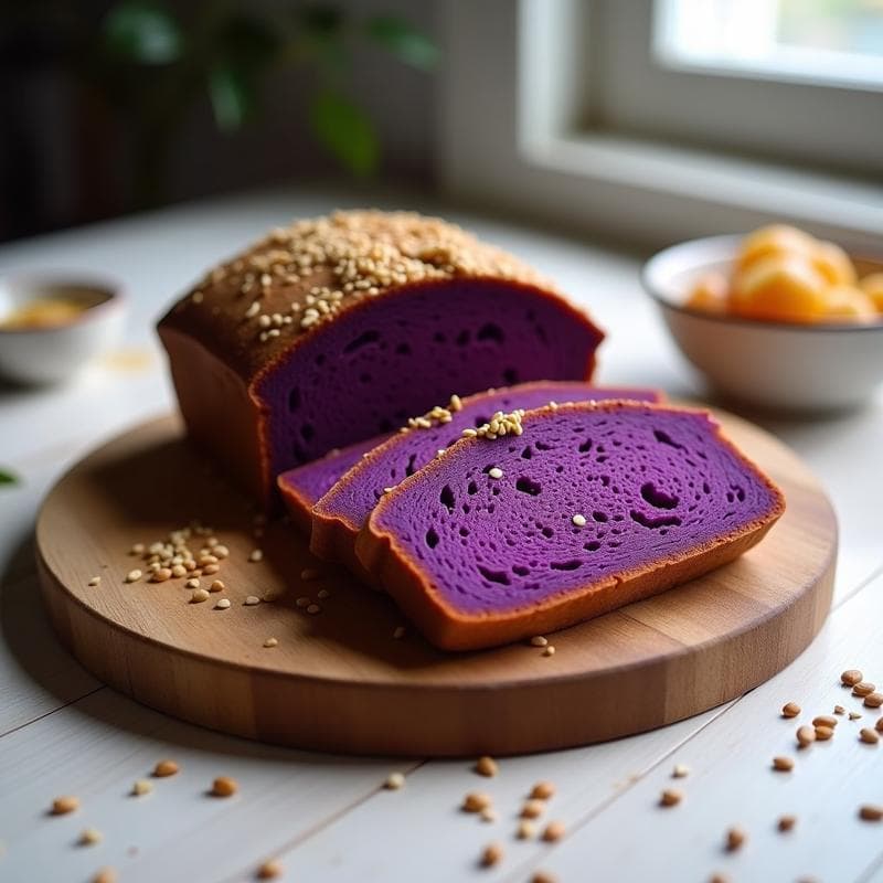 Pan de Batata Morada y Semillas de Sésamo: Receta Sin Gluten para Tostadas Crujientes