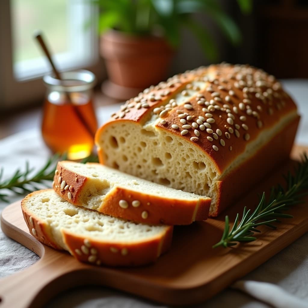 Pan de Cevada con Semillas de Girasol y Miel de Cáñamo: Receta Sin Gluten para Tostadas