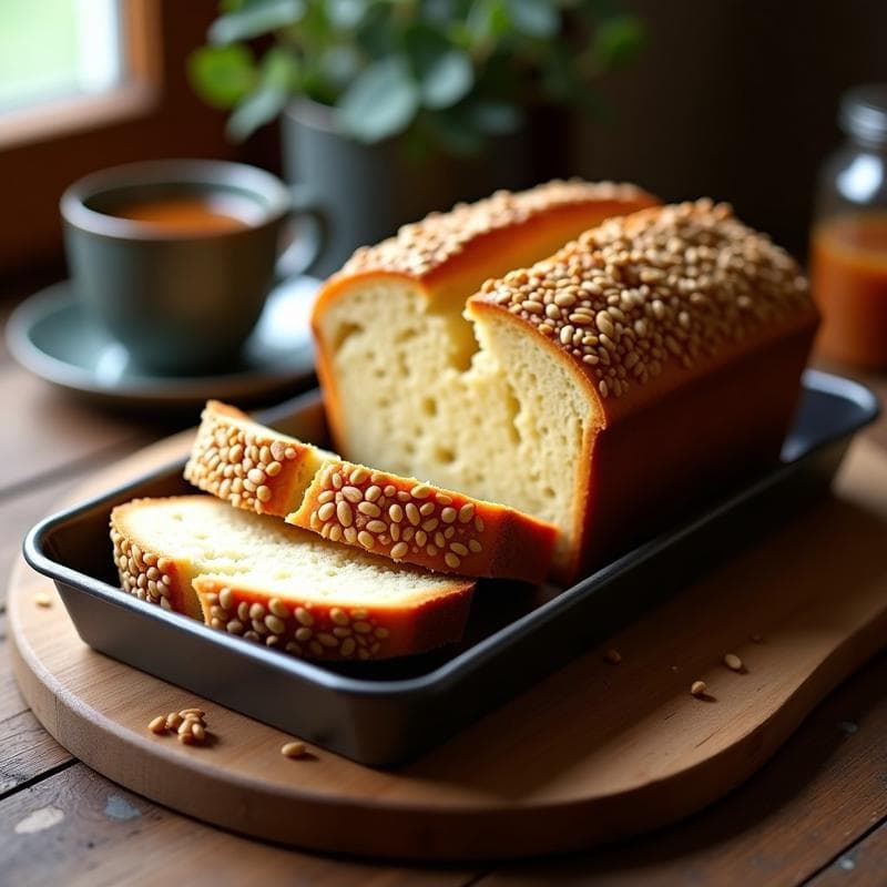 Pan de Centeno con Semillas de Lino Dorado y Miel de Eucalipto: Receta Sin gluten en Olla Lenta