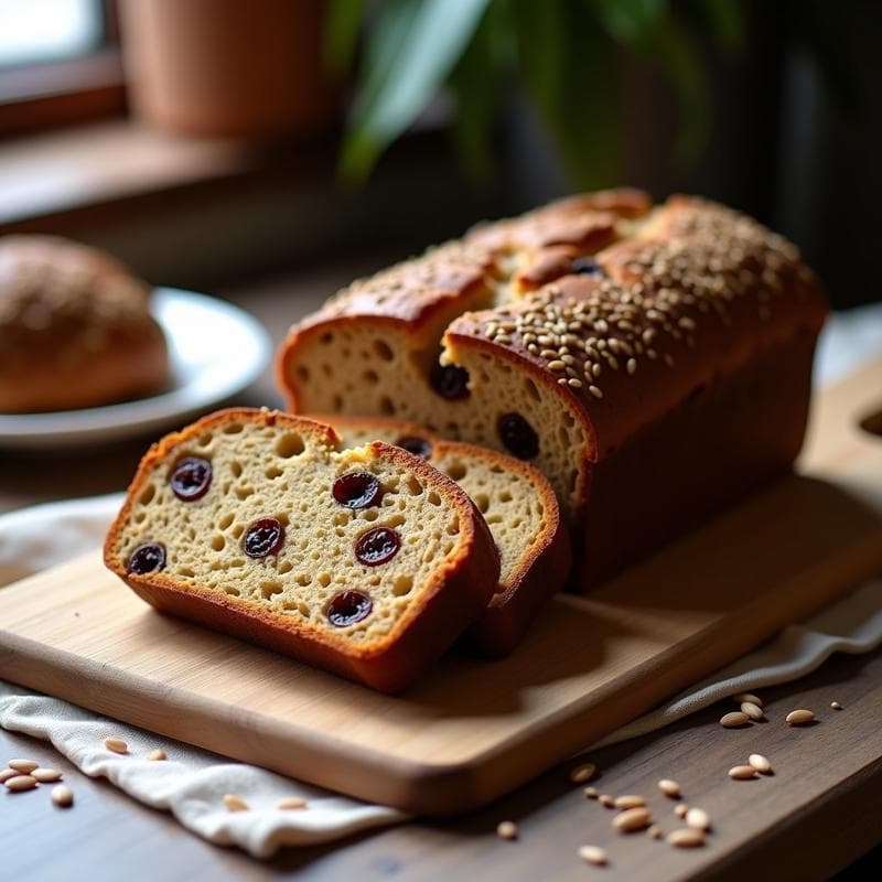 Pan de Centeno con Semillas de Lino y Pasas: Receta Sin Gluten y Alta en Fibra