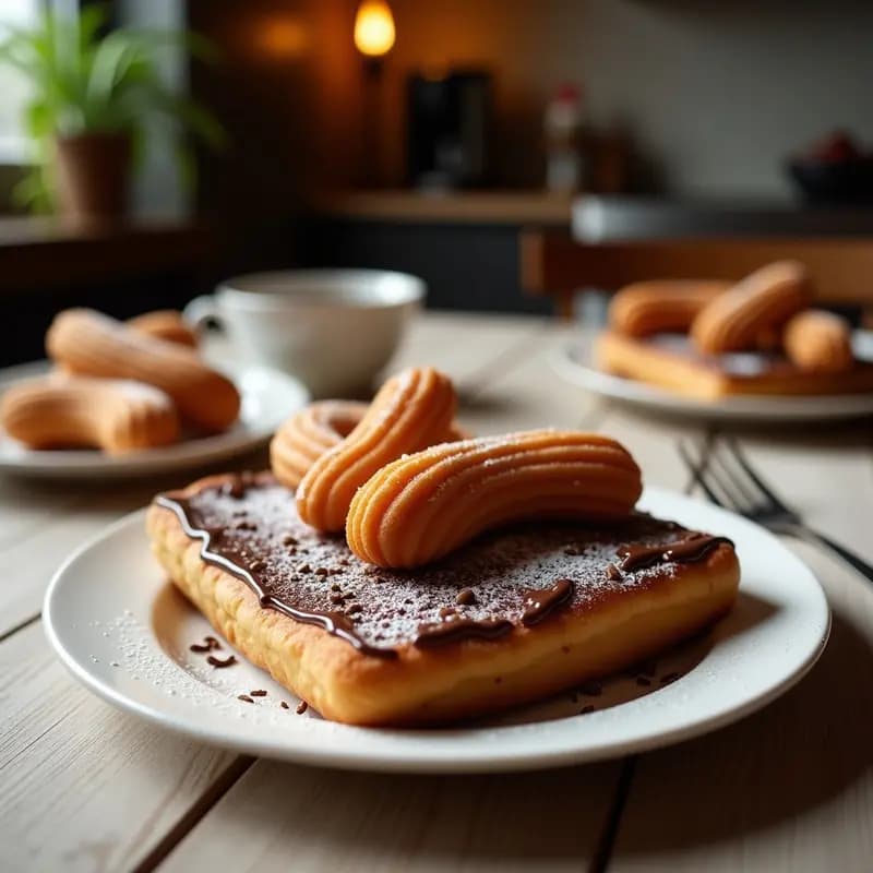 Pan con Chocolate y Churros: Merienda de la Infancia en 10 Minutos
