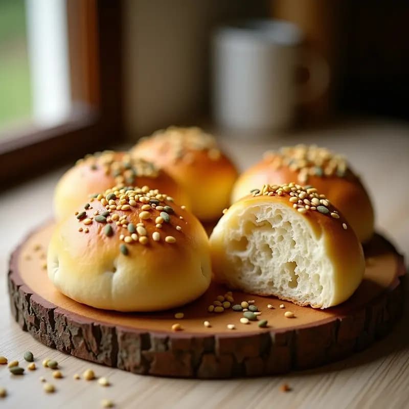 Pan de Cloud Bread con Semillas y Hierbas: Receta Keto y Ultraesponjosa Sin Harina