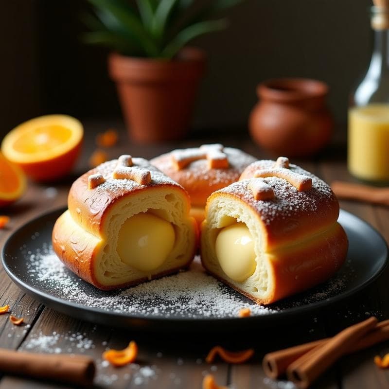 Pan de Muerto Relleno de Crema Pastelera: Receta Tradicional con Toque Gourmet