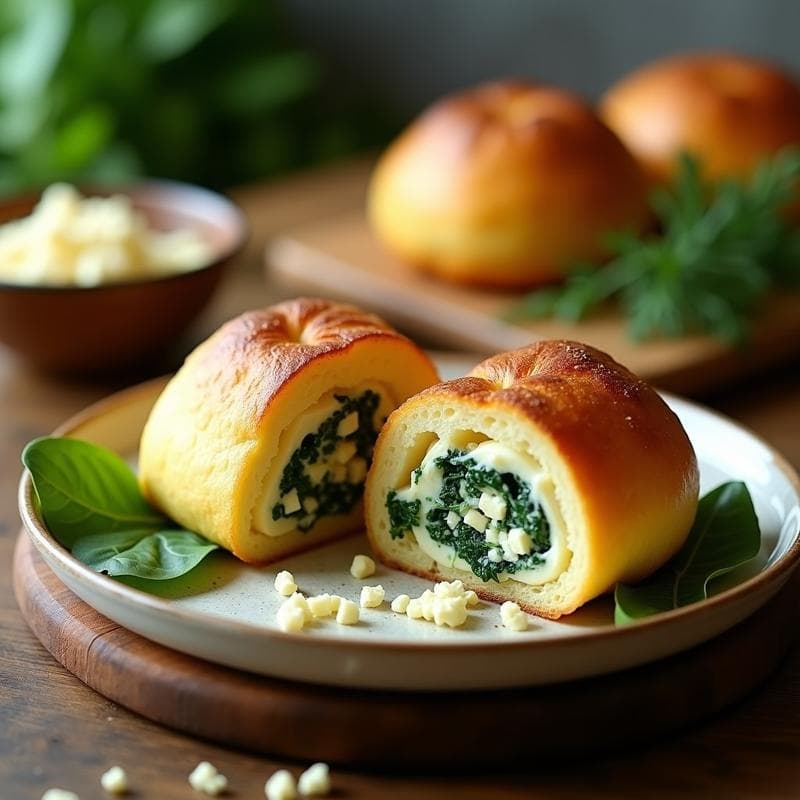 Pan de Yuca Relleno de Queso Feta y Espinacas: Receta Sin Gluten y Ultraesponjosa
