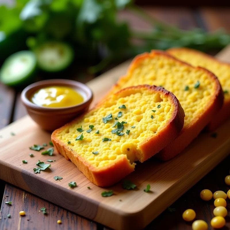Pan de Elote y Jalapeño con Mantequilla de Hierbas: Receta en Airfryer Sin Gluten