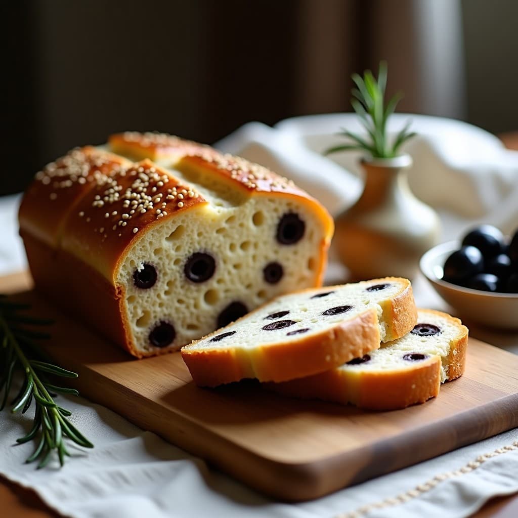Pan de Espelta con Aceitunas Kalamata y Romero: Receta Griega en Thermomix Sin Amasar