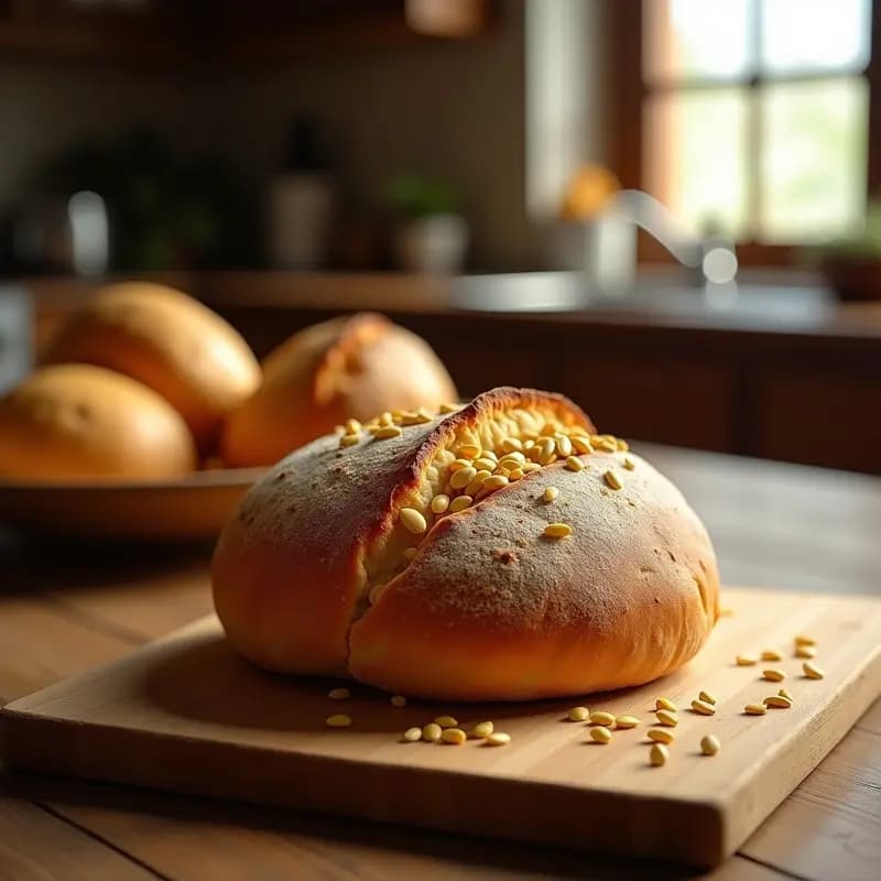 Boule de Pan de Espelta con Semillas de Girasol: Receta Sin Gluten para Panadería Casera
