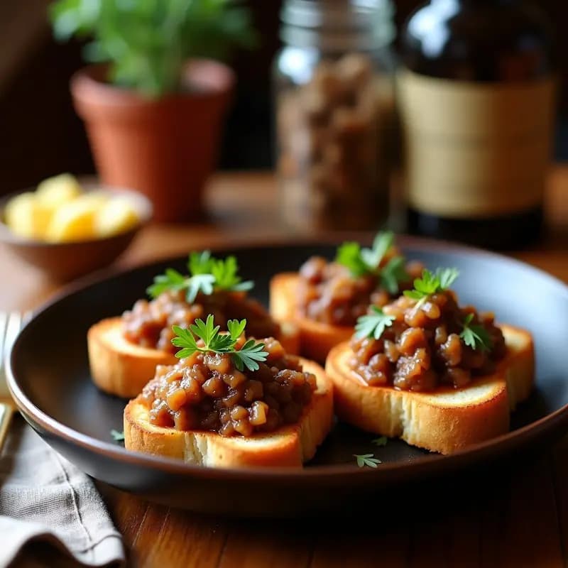 Pan con Higado: Tosta Tradicional asturiana con Cebolla y Pimentón en Sartén