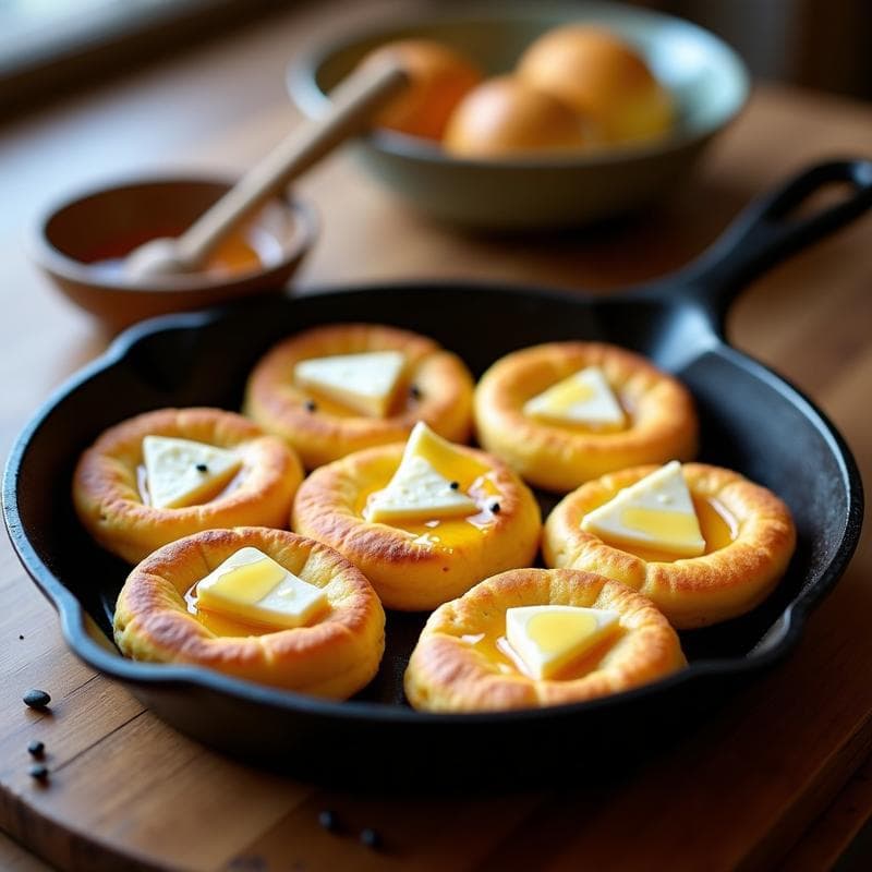 Pan de Maíz Azul con Queso Cosaco y Miel de Trigo: Desayuno Ucraniano Sin Gluten