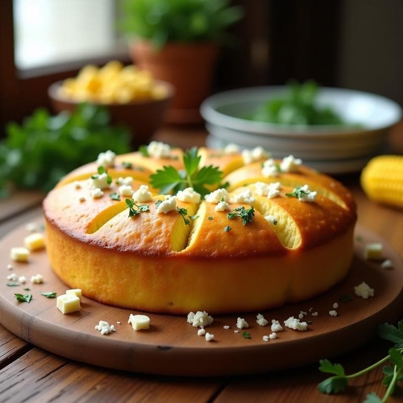 Pan de Maíz y Queso Feta: Receta Griega Sin Harina en Thermomix