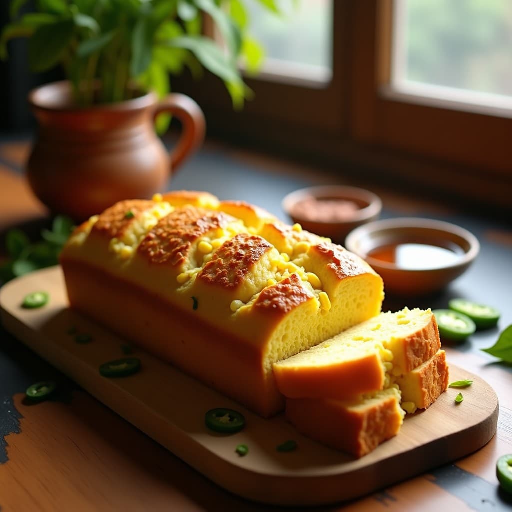 Pan de Maíz y Queso con Jalapeños Ahumados: Desayuno Mexicano en Thermomix