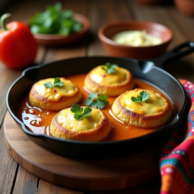 Pan de Maíz Relleno de Queso Oaxaca y Rajas: Receta Mexicana en Sartén