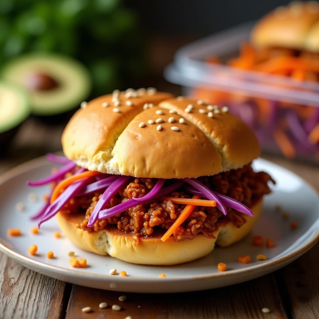 Pan de Maíz Relleno de Pulled Jackfruit y Coleslaw: Receta Vegana para Tupper