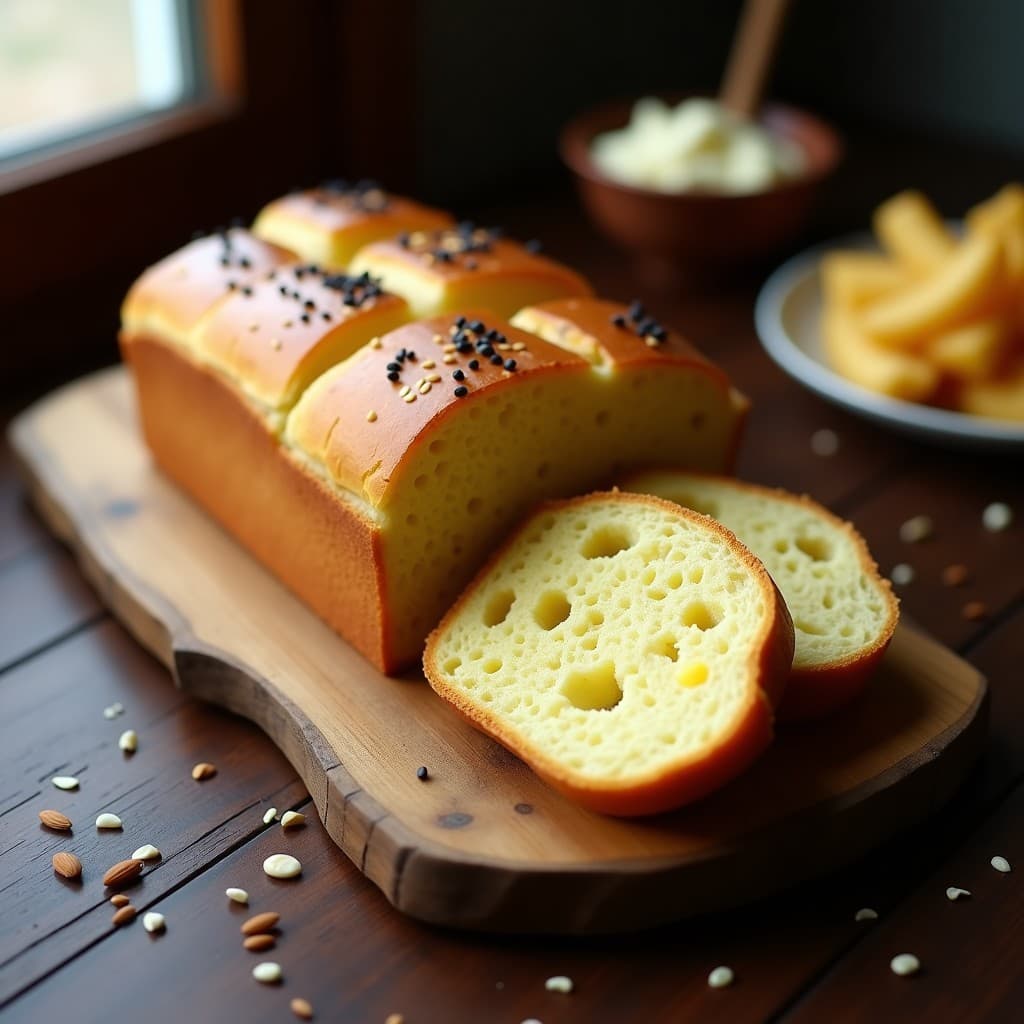 Pan de Maíz y Yuca con Queso de Almendras Fundido: Receta Sin Gluten y Sin Lactosa