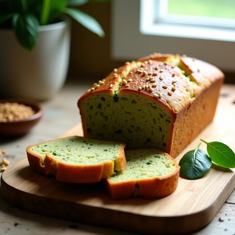 Pan de Molde de Espinacas y Semillas de Lino: Receta Sin Gluten en Panificadora