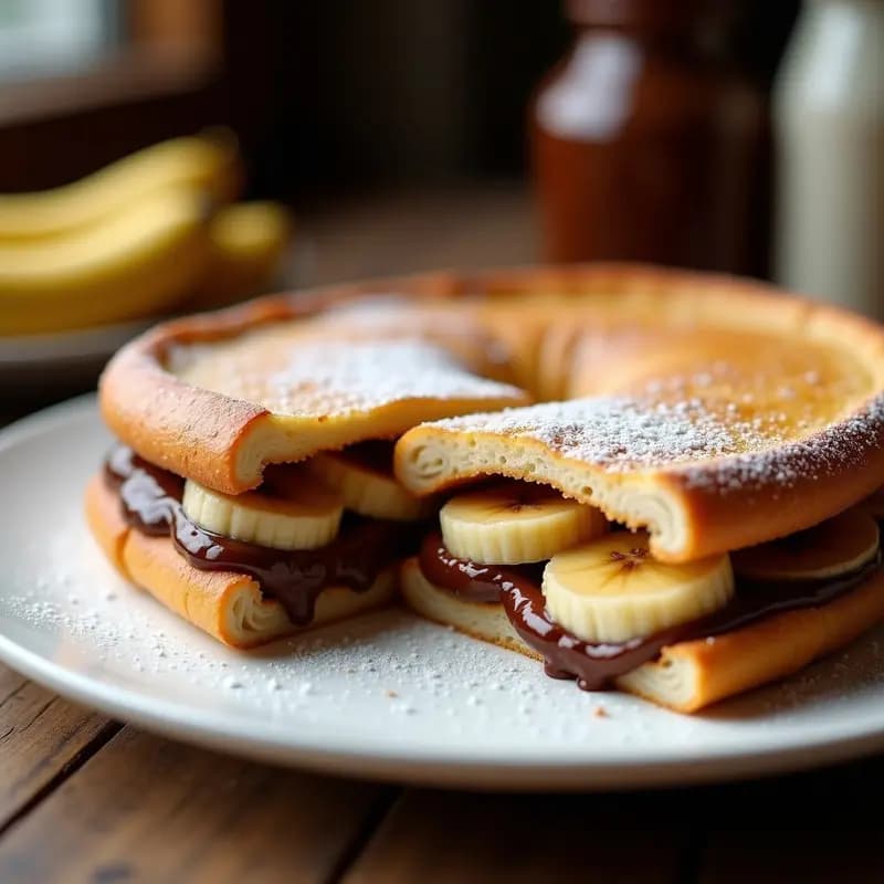 Pan de Molde Relleno de Nutella y Plátano con Costra de Azúcar: El Sándwich Dulce Más Adictivo