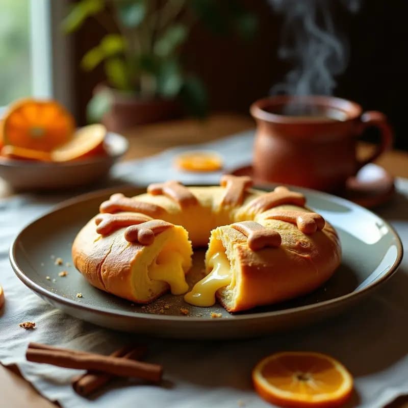 Pan de Muerto Salado con Queso Oaxaca: Receta Mexicana para Desayunar o Cenar