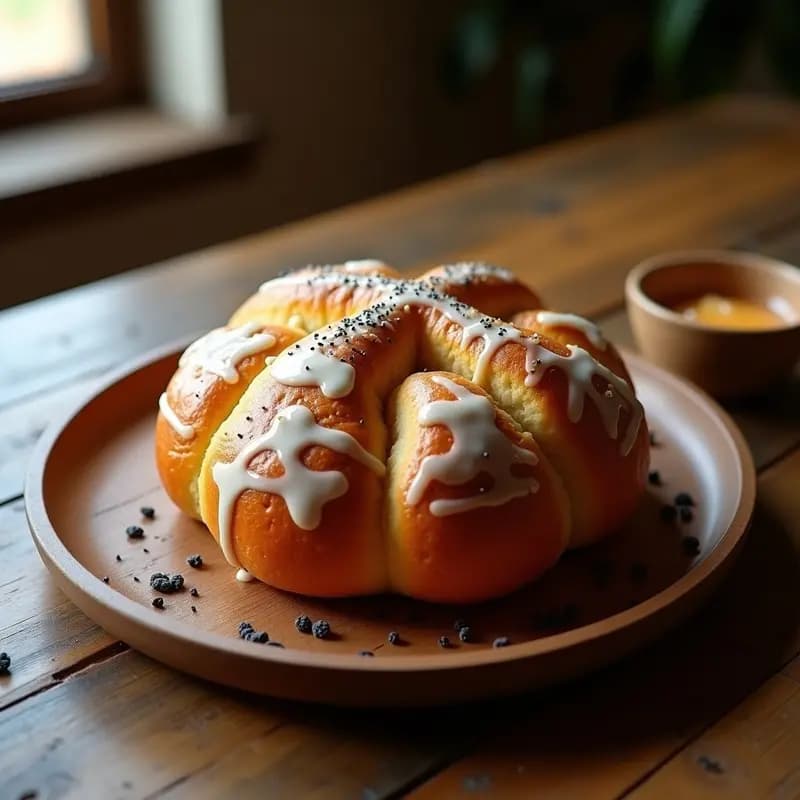 Pan de Muerto Vegano con Esencia de Azahar y Semillas de Amapola: Postre Mexicano Sin Huevos