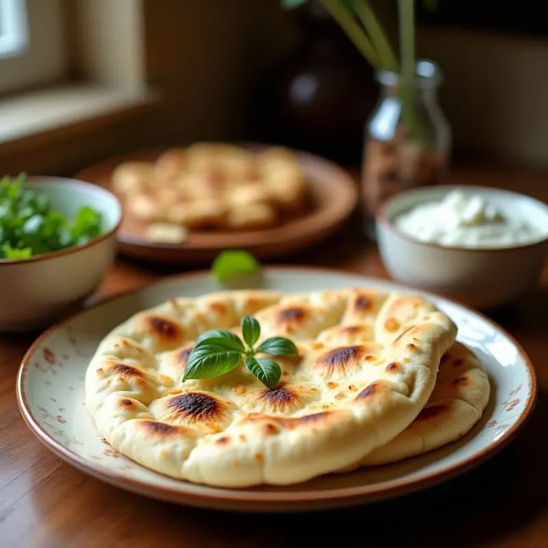 Pan Naan de Harina de Coco y Yogur Griego: Receta India Sin Gluten