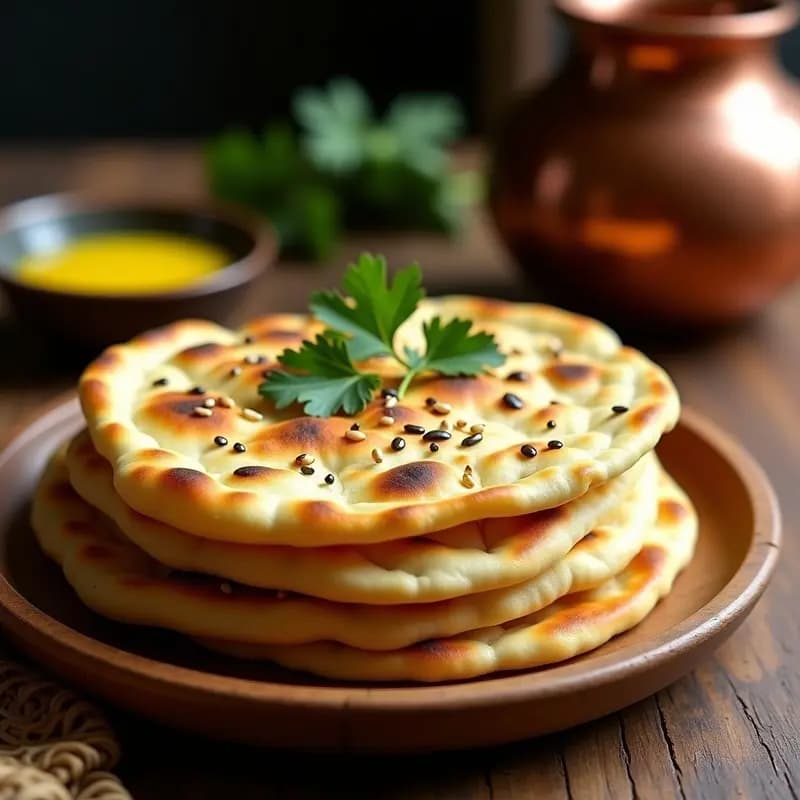 Panes de Naan de Harina de Garbanzo: Acompañamiento Indio Sin Gluten y Keto