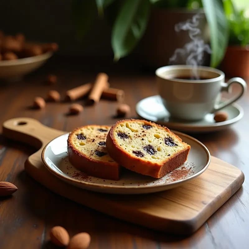 Pan de Plátano y Canela con Trozos de Chocolate 85%: Desayuno Colombiano Keto
