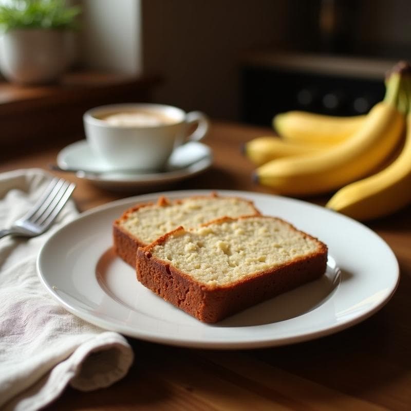 Pan de Plátano y Harina de Coco: Desayuno Sin Gluten y Sin Azúcar