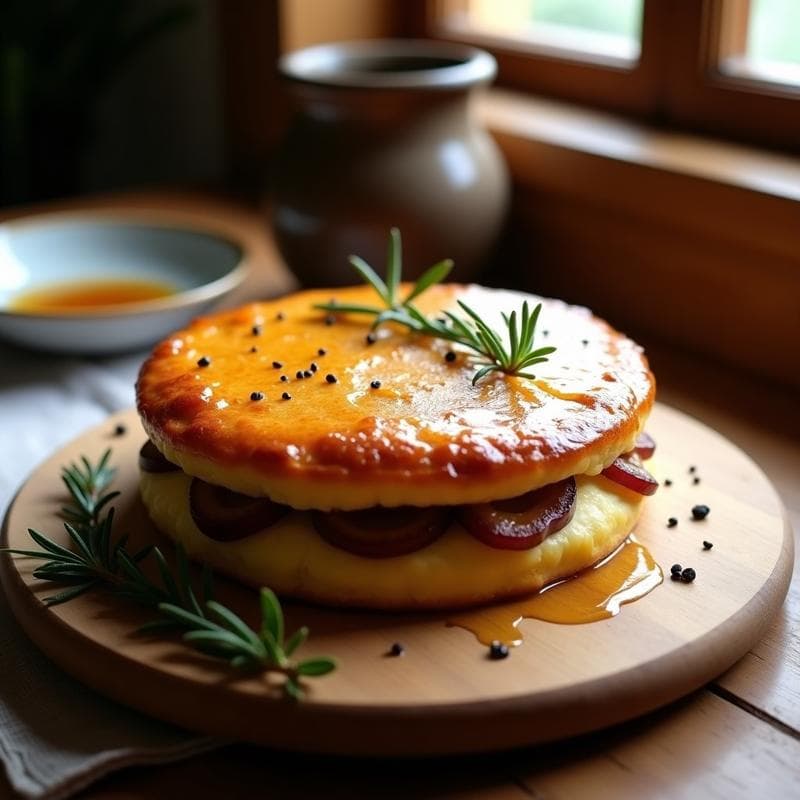 Pan de Queso de Cabra y Cebolla Morada con Masa de Catarroja: Receta Española en Thermomix