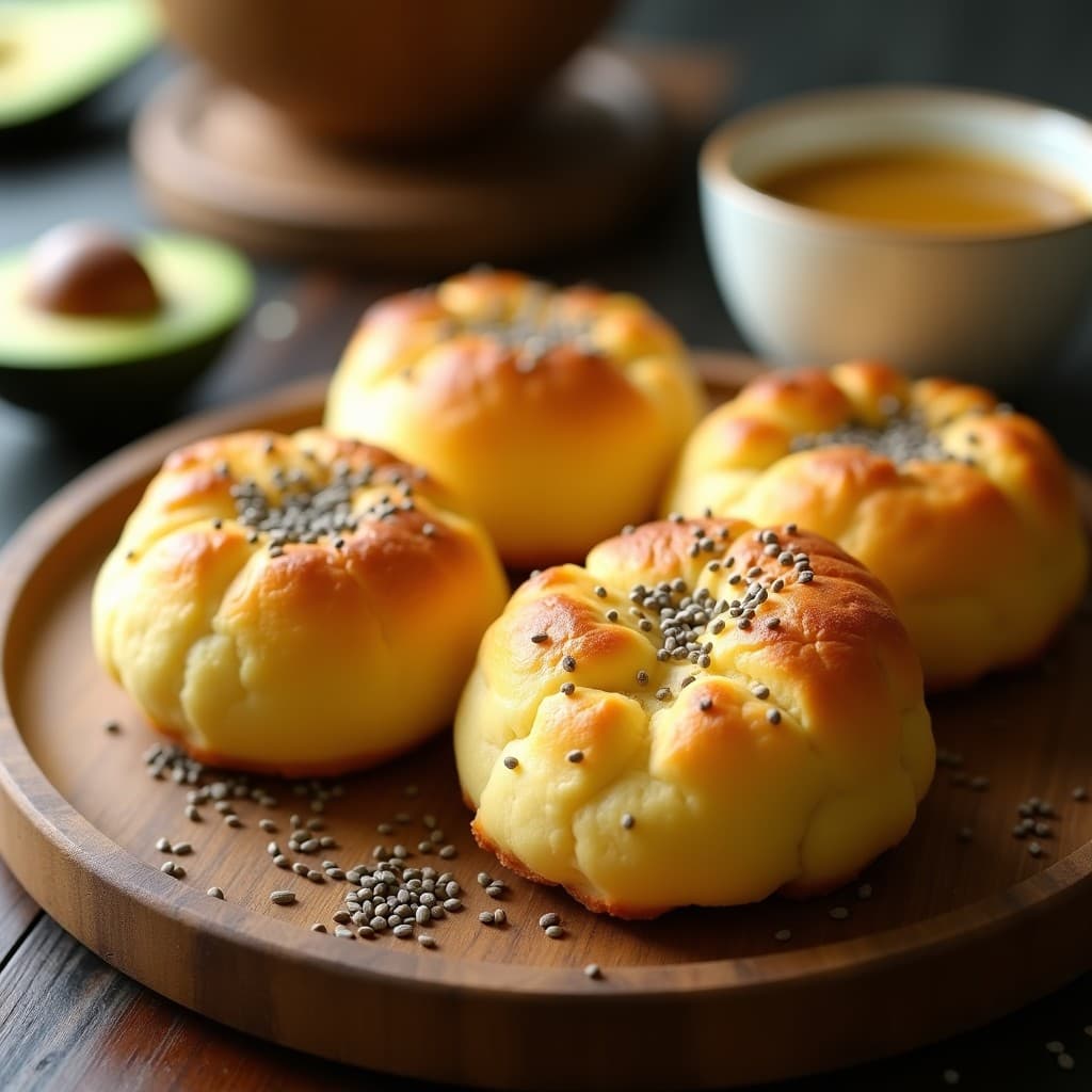 Pan de Queso de Mandioca y Semillas de Chía: Desayuno Brasileño Keto Sin Lácteos
