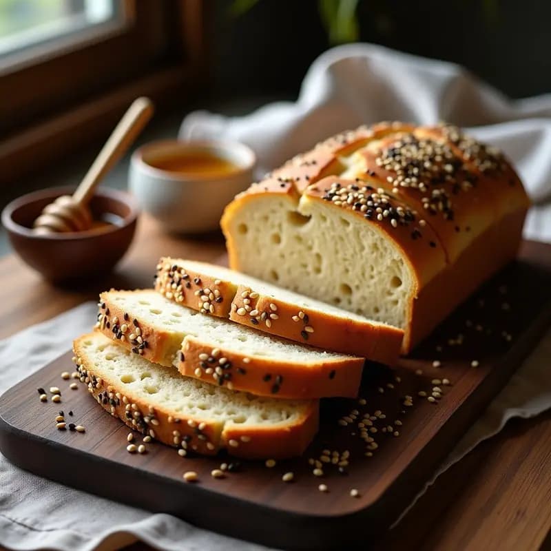 Pan de elaboración propia con Semillas y Miel: Receta Alemana Sin Harina Refinada