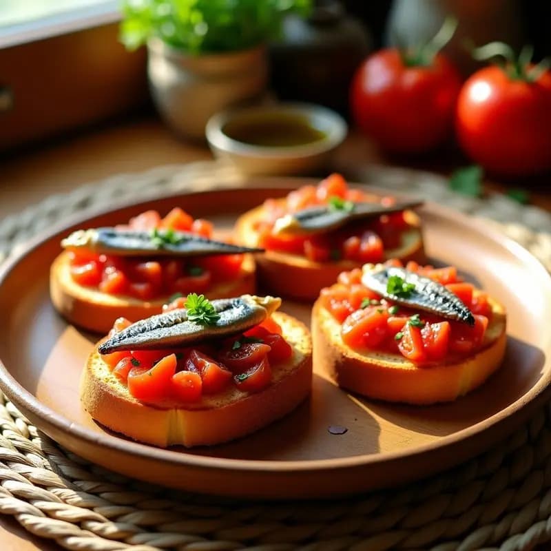 Pan con Tomate y Anchoas: Receta Catalana Clásica y Sin Gluten con Pan de Maíz