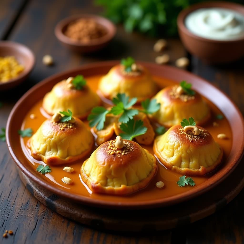 Pan de Yuca Relleno de Pollo al Curry: Receta Sudafricana en Olla Lenta y Alta en Proteína