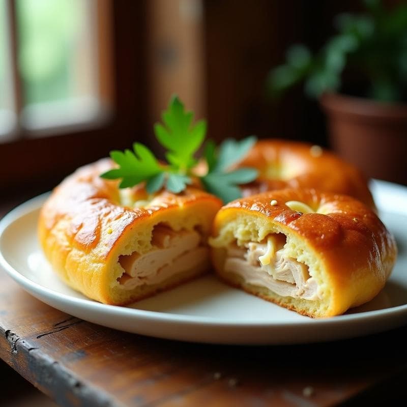 Pan de Yuca Rellano de Pollo y Queso de Cabra: Receta Argentina Keto en Airfryer