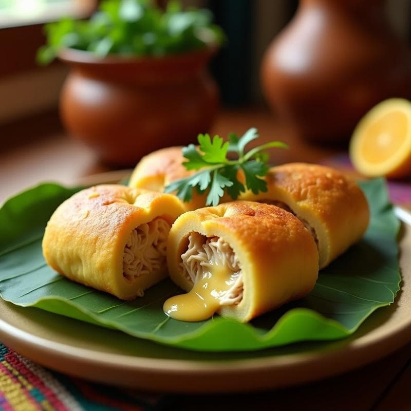 Pan de Yuca Rellena de Pollo y Queso: Receta Colombiana Sin Harina de Trigo