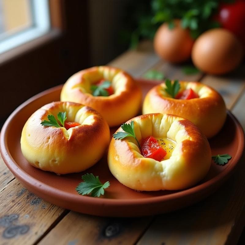 Pan de Yuca Relleno de Queso de Soja y Pimientos Asados: Desayuno Argentino Sin Gluten