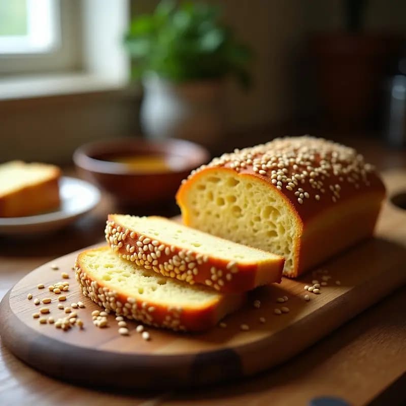 Pan de Yuca con Semillas de Sésamo y Miel de Dátil: Receta Colombiana Sin Gluten para el Desayuno