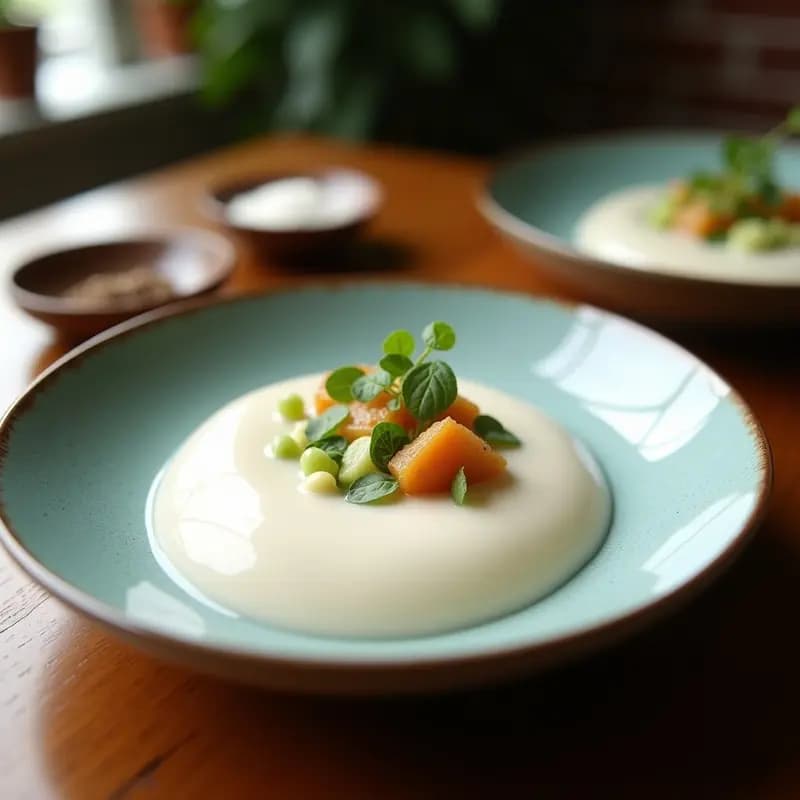 Panacotta de Coco y Vainilla: Postre Italiano Vegano con Compota de Frutos Rojos
