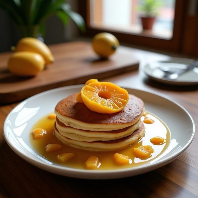 Pancakes de Avena y Proteína de Guisante con Compota de Manzana: Desayuno Fitness