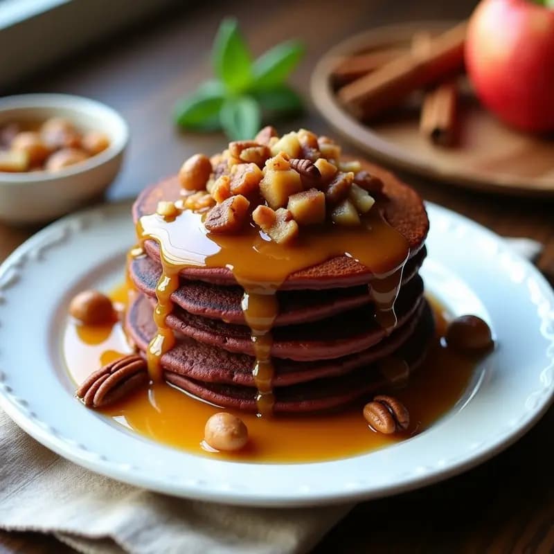 Pancakes de Batata y Canela con Compota de Manzana: Desayuno Americano Sin Gluten
