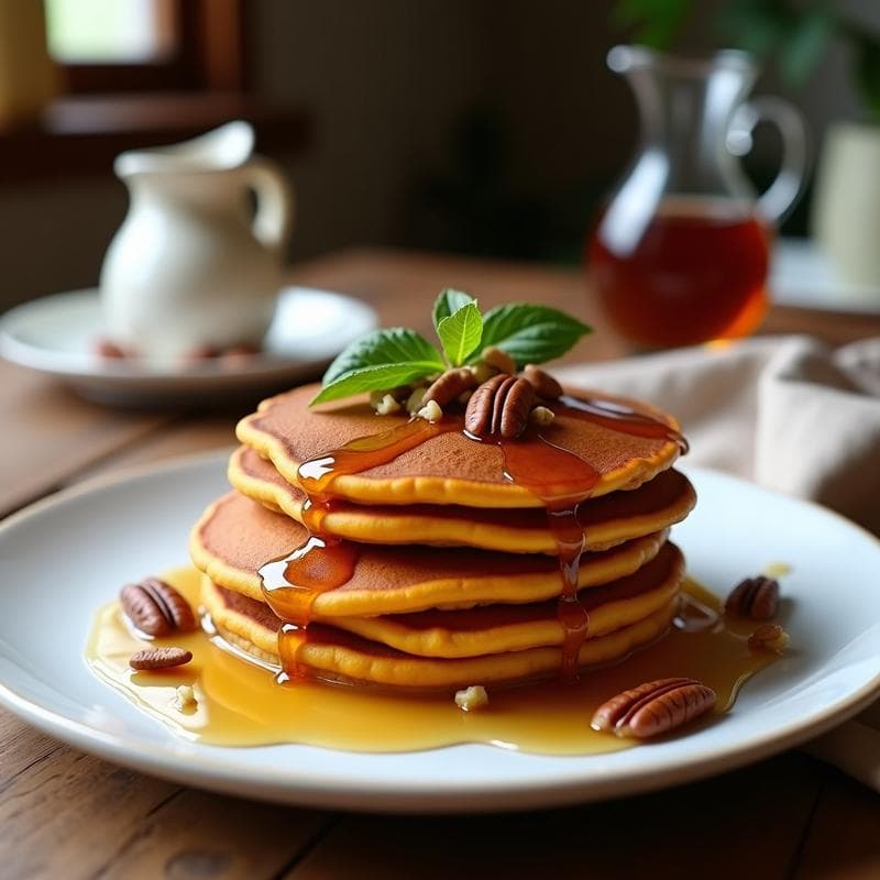 Pancakes de Batata y Canela con Sirope de Arce: Desayuno Sin Harina y Alta en Energía
