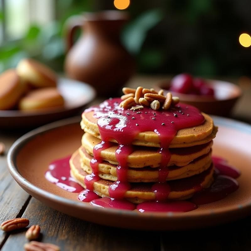 Pancakes de Harina de Teff y Compota de Higo Chumbo: Desayuno Etíope Keto